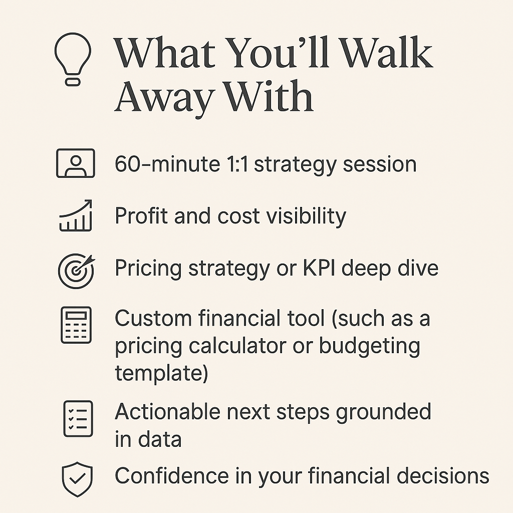 Finance Power Hour: 1:1 Strategy Session for Beauty Brand Founders